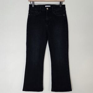 FRAME Le Crop Mini Boot Dark Wash Jeans Cropped Bootcut Womens Size 27